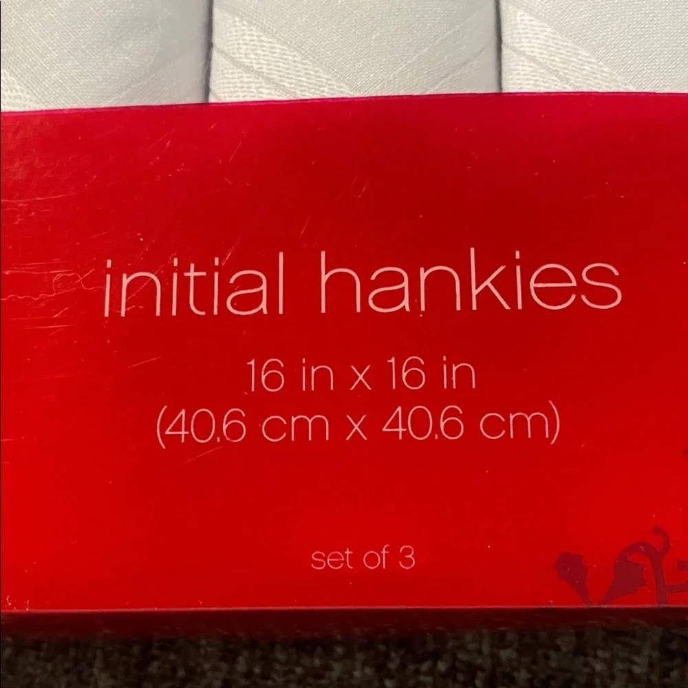 Target Brand Elegant Monogrammed Handkerchief Set “H”- White